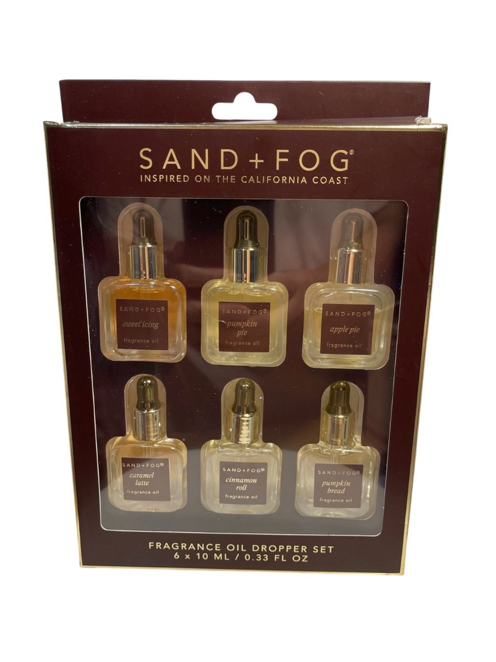 Sand + Fog Holiday Set of 6 Diffuser Oil Droppers 0.33oz/10 ml each - NWT**
